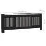 Cubierta para radiador MDF negro 205 cm de vidaXL, Accesorios para radiadores de calefacción - Ref: Foro24-325548, Precio: 16...