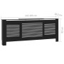 Cubierta para radiador MDF negro 205 cm de vidaXL, Accesorios para radiadores de calefacción - Ref: Foro24-325552, Precio: 15...