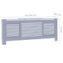 Cubierta para radiador MDF gris 205 cm de vidaXL, Accesorios para radiadores de calefacción - Ref: Foro24-325553, Precio: 131...