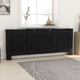 Cubierta para radiador MDF negro 205 cm de vidaXL, Accesorios para radiadores de calefacción - Ref: Foro24-325556, Precio: 14...