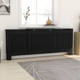 Cubierta para radiador MDF negro 205 cm de vidaXL, Accesorios para radiadores de calefacción - Ref: Foro24-325556, Precio: 14...