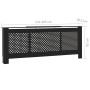 Cubierta para radiador MDF negro 205 cm de vidaXL, Accesorios para radiadores de calefacción - Ref: Foro24-325556, Precio: 14...