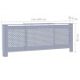 Cubierta para radiador MDF gris 205 cm de vidaXL, Accesorios para radiadores de calefacción - Ref: Foro24-325557, Precio: 125...
