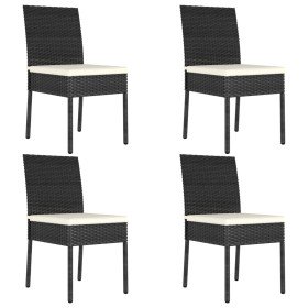 Sillas de comedor de jardín 4 unidades ratán sintético negro en Sillas de jardín | Comprar online en Foru.es