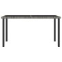 Mesa de comedor para jardín ratán sintético gris 140x70x73 cm en Mesas de jardín | Comprar online en Foru.es