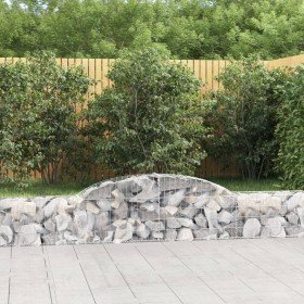 Cesta de gaviones forma arco hierro galvanizado 300x30x40/60 cm en Macetas y jardineras | Comprar online en Foru.es