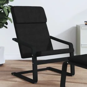 Sillón de relax de tela negro de vidaXL, Sillones - Ref: Foro24-351058, Precio: 97,36 €, Descuento: %