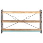 Estantería de 3 niveles de madera maciza reciclada 140x30x80 cm de vidaXL, Librerías y estanterías - Ref: Foro24-320633, Prec...