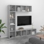 Set de estantería/mueble TV 3 pzas gris Sonoma 180x30x180 cm en Librerías y estanterías | Comprar online en Foru.es