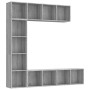 Set de estantería/mueble TV 3 pzas gris Sonoma 180x30x180 cm en Librerías y estanterías | Comprar online en Foru.es