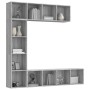 Set de estantería/mueble TV 3 pzas gris Sonoma 180x30x180 cm en Librerías y estanterías | Comprar online en Foru.es