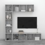 Set de estantería/mueble TV 3 pzas gris Sonoma 180x30x180 cm en Librerías y estanterías | Comprar online en Foru.es