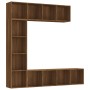 Set de estantería/mueble TV 3 pzas roble marrón 180x30x180 cm en Librerías y estanterías | Comprar online en Foru.es