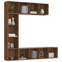Set de estantería/mueble TV 3 pzas roble marrón 180x30x180 cm en Librerías y estanterías | Comprar online en Foru.es