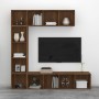 Set de estantería/mueble TV 3 pzas roble marrón 180x30x180 cm en Librerías y estanterías | Comprar online en Foru.es