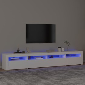Mueble de TV con luces LED blanco 240x35x40 cm en Muebles TV | Comprar online en Foru.es