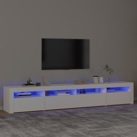 Mueble de TV con luces LED blanco 240x35x40 cm en Muebles TV | Comprar online en Foru.es