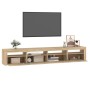 Mueble de TV con luces LED roble Sonoma 240x35x40 cm en Muebles TV | Comprar online en Foru.es