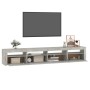 Mueble de TV con luces LED gris hormigón 240x35x40 cm en Muebles TV | Comprar online en Foru.es