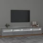 Mueble de TV con luces LED gris Sonoma 240x35x40 cm en Muebles TV | Comprar online en Foru.es