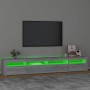 Mueble de TV con luces LED gris Sonoma 240x35x40 cm en Muebles TV | Comprar online en Foru.es