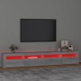 Mueble de TV con luces LED gris Sonoma 240x35x40 cm en Muebles TV | Comprar online en Foru.es