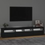 Mueble de TV con luces LED Negro 210x35x40 cm en Muebles TV | Comprar online en Foru.es