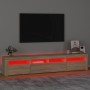 Mueble de TV con luces LED roble Sonoma 210x35x40 cm en Muebles TV | Comprar online en Foru.es