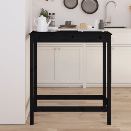 Mesa alta de bar madera maciza de pino negro 100x50x110 cm de vidaXL, Mesas de cocina y de comedor - Ref: Foro24-822156, Prec...