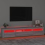 Mueble de TV con luces LED gris Sonoma 210x35x40 cm en Muebles TV | Comprar online en Foru.es