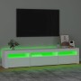 Mueble de TV con luces LED blanco 195x35x40 cm en Muebles TV | Comprar online en Foru.es