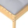 Reposapiés de jardín con cojín madera maciza de pino gris de vidaXL, Sofás modulares de exterior - Ref: Foro24-806639, Precio...