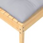 Reposapiés de jardín con cojín madera maciza de pino gris de vidaXL, Sofás modulares de exterior - Ref: Foro24-806639, Precio...
