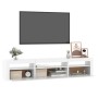 Mueble de TV con luces LED blanco 195x35x40 cm en Muebles TV | Comprar online en Foru.es