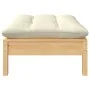 Garden stool with cream cushion solid pine wood by vidaXL, Modular outdoor sofas - Ref: Foro24-806640, Price: 56,27 €, Discou...