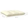 Garden stool with cream cushion solid pine wood by vidaXL, Modular outdoor sofas - Ref: Foro24-806640, Price: 56,27 €, Discou...