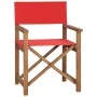 Silla de director madera maciza de teca rojo de vidaXL, Sillas de jardín - Ref: Foro24-47414, Precio: 105,85 €, Descuento: %