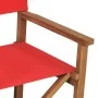 Silla de director madera maciza de teca rojo de vidaXL, Sillas de jardín - Ref: Foro24-47414, Precio: 105,85 €, Descuento: %
