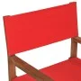 Silla de director madera maciza de teca rojo de vidaXL, Sillas de jardín - Ref: Foro24-47414, Precio: 105,85 €, Descuento: %