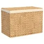 Cesto de ropa sucia con 3 secciones jacinto agua 75x42,5x52 cm de vidaXL, Cestas para ropa - Ref: Foro24-355184, Precio: 103,...