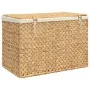 Cesto de ropa sucia con 3 secciones jacinto agua 75x42,5x52 cm de vidaXL, Cestas para ropa - Ref: Foro24-355184, Precio: 103,...