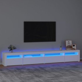 Mueble de TV con luces LED blanco 270x35x40 cm en Muebles TV | Comprar online en Foru.es