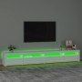 Mueble de TV con luces LED blanco 270x35x40 cm en Muebles TV | Comprar online en Foru.es