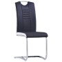 Juego de comedor 7 piezas cuero sintético negro de vidaXL, muebles para cocinas y comedores - Ref: Foro24-3053025, Precio: 67...