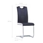 Juego de comedor 7 piezas cuero sintético negro de vidaXL, muebles para cocinas y comedores - Ref: Foro24-3053025, Precio: 67...