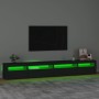 Mueble de TV con luces LED Negro 270x35x40 cm en Muebles TV | Comprar online en Foru.es