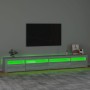 Mueble de TV con luces LED gris sonoma 270x35x40 cm en Muebles TV | Comprar online en Foru.es