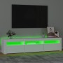 Mueble de TV con luces LED blanco 180x35x40 cm en Muebles TV | Comprar online en Foru.es