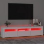 Mueble de TV con luces LED blanco 180x35x40 cm en Muebles TV | Comprar online en Foru.es