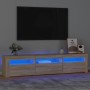 Mueble de TV con luces LED roble Sonoma 180x35x40 cm en Muebles TV | Comprar online en Foru.es